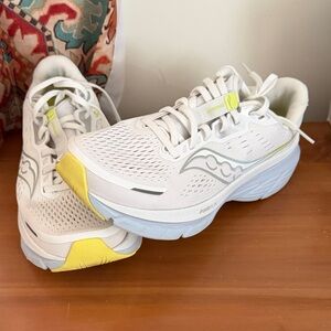 Saucony Women's White and Yellow Running Shoes